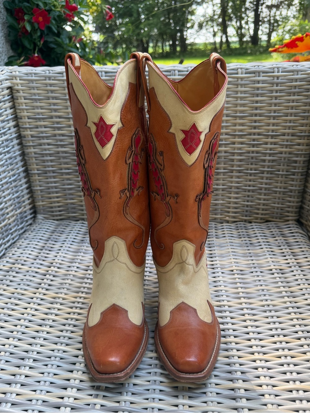 Ralph Lauren Collection Cowboy Boots 10 B Lizard Western Rodeo Cowgirl RARE - Picture 2 of 10